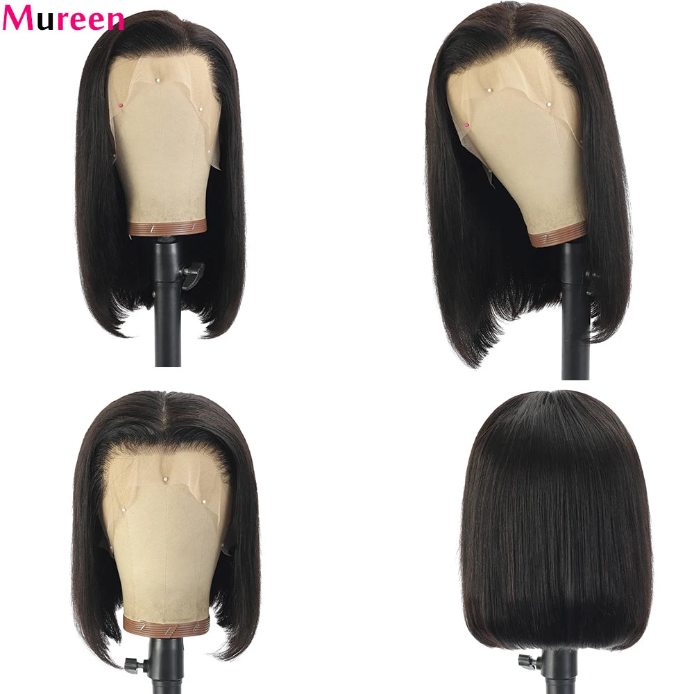 Stunning Straight Bob Wig - 100% Human Hair - Natural Color - Customizable