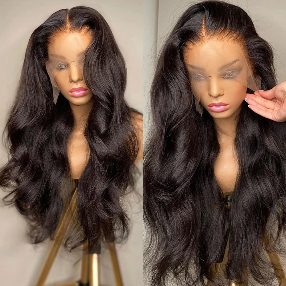 Body Wave Lace Wigs For Women Human Hair Lace Closure Wig 28 34 Inch 13x6 Lace Frontal Wig Deep Wave Frontal Wig