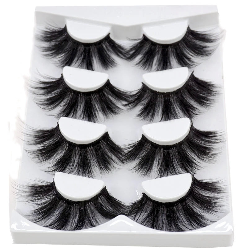 Volume Natural Mink 25mm 4 pair 3D eyelashes