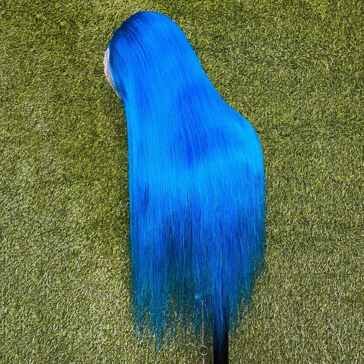 Blue Lace Front Human Hair Wig