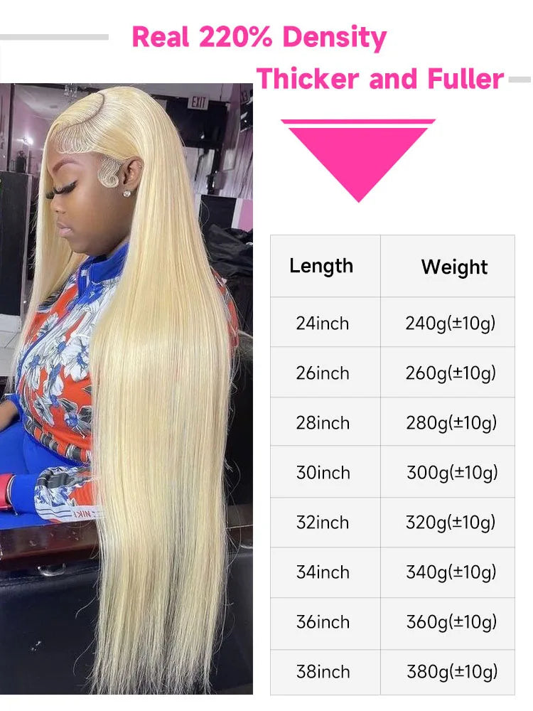 HD Lace Frontal 360 Full Lace Transparent Honey Blonde Brazilian Straight Lace Front Human Hair Wig